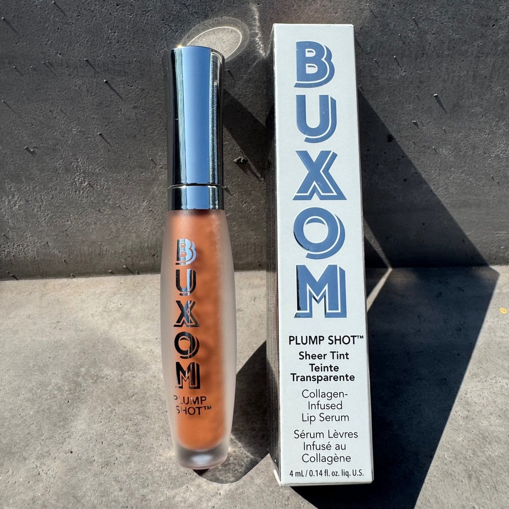 BUXOM Plump Shot‎ Sheer Tint Lip Serum Collagen Infused Get Naked 0.14oz